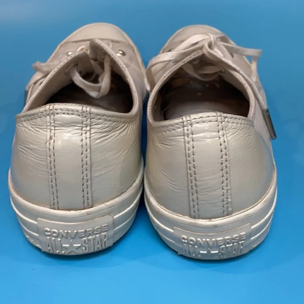 Chuck Taylor Converse Blocked Nubuck Egret/Driftwood Gray Low Top Sneaker Sz8/10 - Picture 4 of 10
